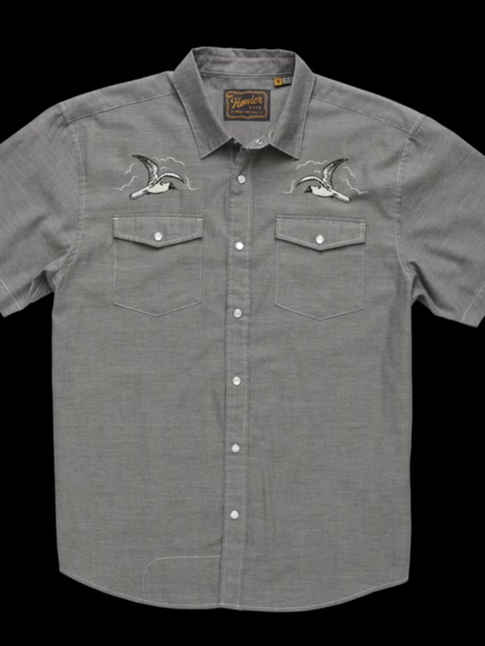 NWT Howler Bros H Bar B Snapshirt - Seagulls : Grey Oxford (XL)